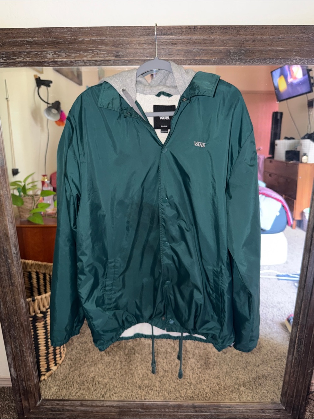 Vans Forest Green Hooded Windbreaker Jacket